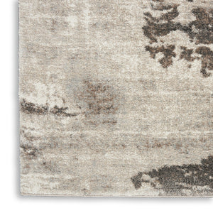 HomeRoots 5' Tan Abstract Area Rug - Modern Power Loomed Design for Soft Comfort and Effortless Style in Any Room 4' X 6' 569621