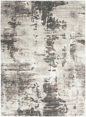 HomeRoots 5' Tan Abstract Area Rug - Modern Power Loomed Design for Soft Comfort and Effortless Style in Any Room 4' X 6' 569621