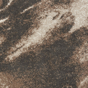 HomeRoots 8' Tan Abstract Power Loom Area Rug - Modern Design for Cozy Living Spaces with Soft Texture 8' Runner 569624
