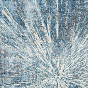 Homeroots 5' X 7' Blue Abstract Area Rug  Polyester 569634