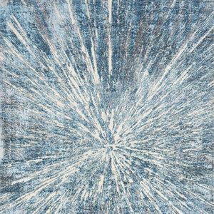 Homeroots 5' X 7' Blue Abstract Area Rug  Polyester 569634