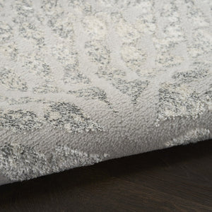 HomeRoots 5' Gray Abstract Area Rug - Modern Design for Cozy Living Spaces, Low-Pile, Durable & Easy Care 5' X 7' 569635