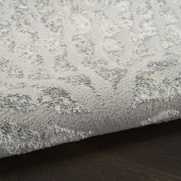 HomeRoots 5' Gray Abstract Area Rug - Modern Design for Cozy Living Spaces, Low-Pile, Durable & Easy Care 5' X 7' 569635