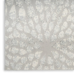 HomeRoots 5' Gray Abstract Area Rug - Modern Design for Cozy Living Spaces, Low-Pile, Durable & Easy Care 5' X 7' 569635