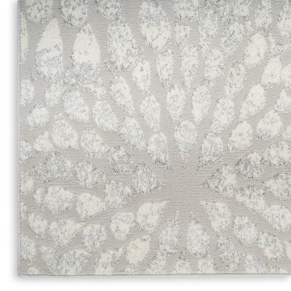 HomeRoots 5' Gray Abstract Area Rug - Modern Design for Cozy Living Spaces, Low-Pile, Durable & Easy Care 5' X 7' 569635