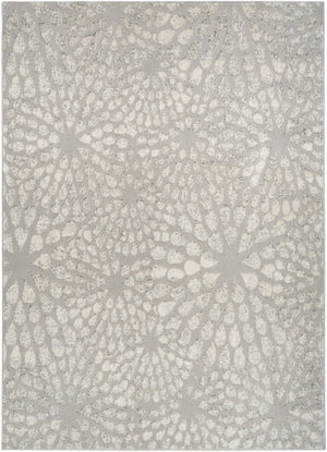 HomeRoots 5' Gray Abstract Area Rug - Modern Design for Cozy Living Spaces, Low-Pile, Durable & Easy Care 5' X 7' 569635