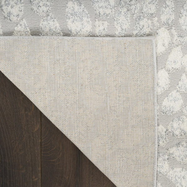 HomeRoots 5' Gray Abstract Area Rug - Modern Design for Cozy Living Spaces, Low-Pile, Durable & Easy Care 5' X 7' 569635