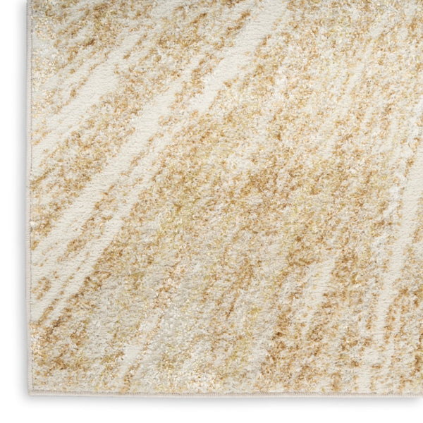 HomeRoots 5' Ivory Abstract Area Rug - Modern Design for Comfort and Style in Living Rooms and Bedrooms 5' X 7' 569636