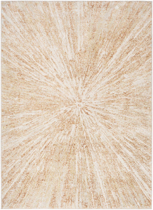 HomeRoots 5' Ivory Abstract Area Rug - Modern Design for Comfort and Style in Living Rooms and Bedrooms 5' X 7' 569636