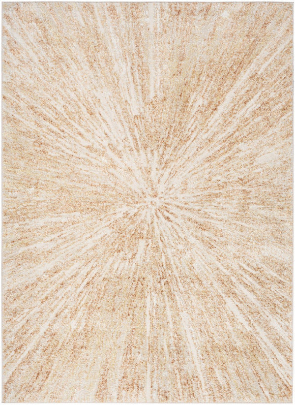 HomeRoots 5' Ivory Abstract Area Rug - Modern Design for Comfort and Style in Living Rooms and Bedrooms 5' X 7' 569636
