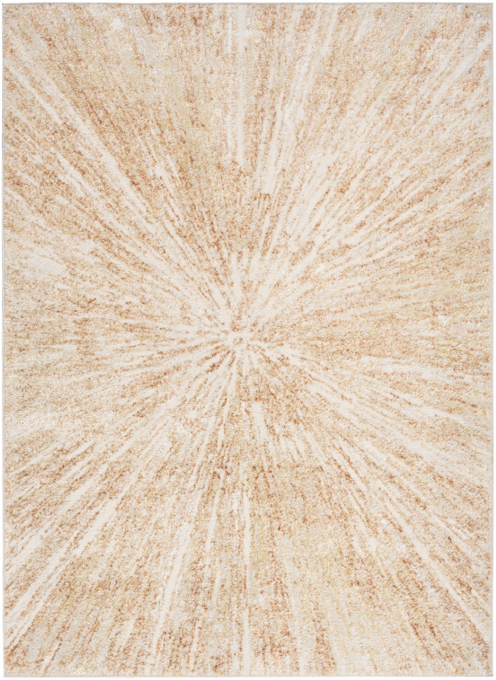 HomeRoots 5' Ivory Abstract Area Rug - Modern Design for Comfort and Style in Living Rooms and Bedrooms 5' X 7' 569636