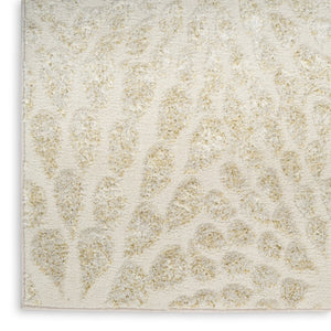 HomeRoots 5' Ivory Abstract Area Rug - Modern Elegance for Living Rooms, Bedrooms & High-Traffic Areas 5' X 7' 569637