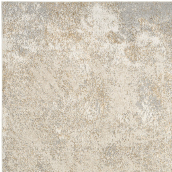 Homeroots 5' X 7' Gray Abstract Area Rug  Polyester 569638