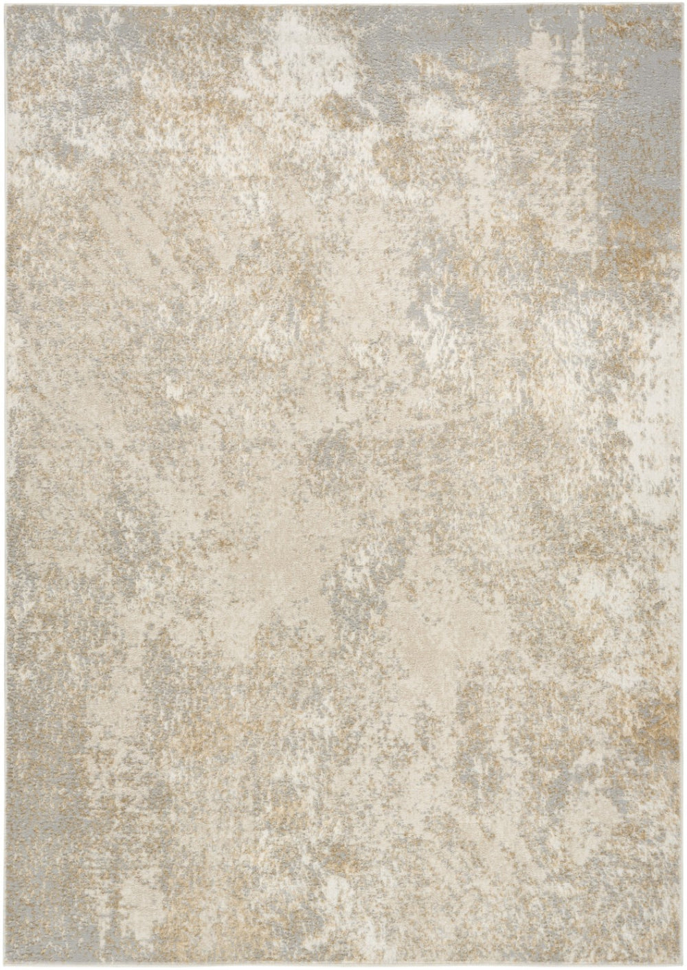 HomeRoots 5' Gray Abstract Area Rug - Modern Design for Versatile Spaces, Durable Low-Pile, Easy-Care Style 5' X 7' 569638
