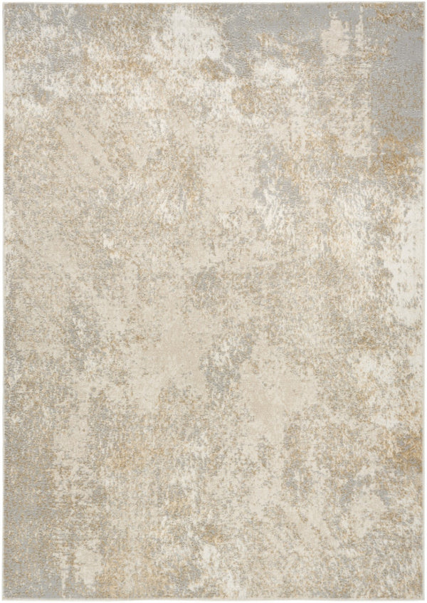 HomeRoots 5' Gray Abstract Area Rug - Modern Design for Versatile Spaces, Durable Low-Pile, Easy-Care Style 5' X 7' 569638