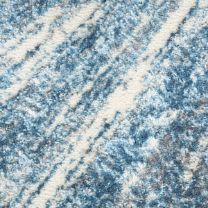 HomeRoots 8' Blue Abstract Area Rug - Modern Design for Cozy Living Spaces, Durable and Easy to Maintain 8' X 10' 569639