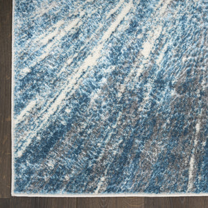 Homeroots 8' X 10' Blue Abstract Area Rug  Polyester 569639