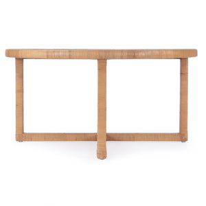 Butler Specialty Captiva Round Rattan Drum Coffee Table - Coastal Elegance With Textured Charm For Your Living Space Natural Rattan,Plywood,Rubberwood 5696404-butler