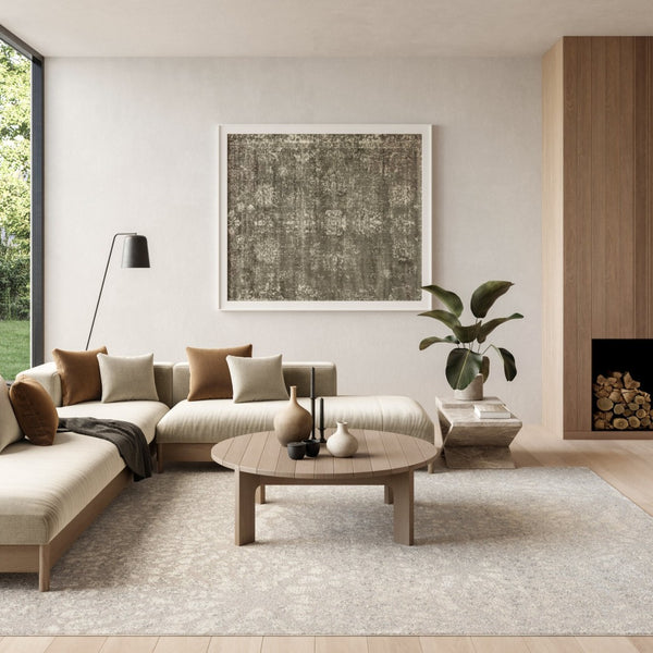 HomeRoots 8' Gray Abstract Area Rug - Modern Design for Living Rooms, Bedrooms & Offices - Stain-Resistant & Cozy 8' X 10' 569640