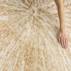 Homeroots 8' X 10' Ivory Abstract Area Rug  Polyester 569641