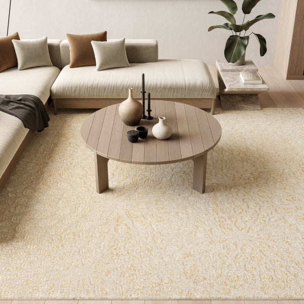 HomeRoots 8' Ivory Abstract Area Rug - Modern Soft Comfort for Living Room, Bedroom & Home Office Décor 8' X 10' 569642