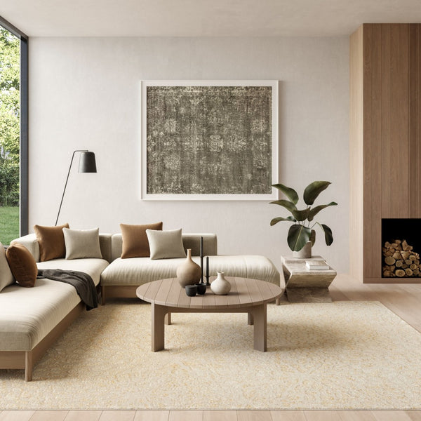 HomeRoots 8' Ivory Abstract Area Rug - Modern Soft Comfort for Living Room, Bedroom & Home Office Décor 8' X 10' 569642