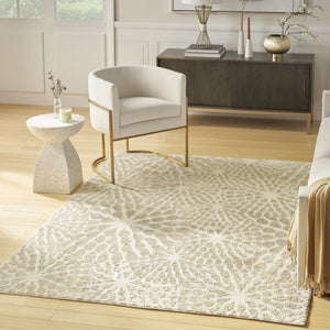 HomeRoots 8' Ivory Abstract Area Rug - Modern Soft Comfort for Living Room, Bedroom & Home Office Décor 8' X 10' 569642