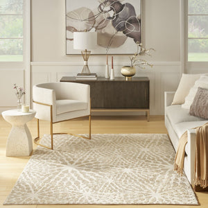 HomeRoots 8' Ivory Abstract Area Rug - Modern Soft Comfort for Living Room, Bedroom & Home Office Décor 8' X 10' 569642