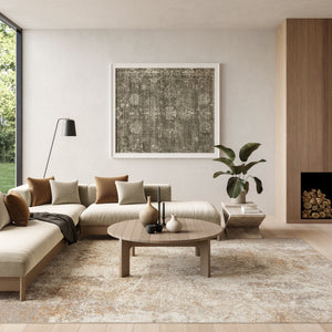 HomeRoots 8' Modern Gray Abstract Area Rug - Durable, Low Pile Design for Effortless Style in Any Room 8' X 10' 569643