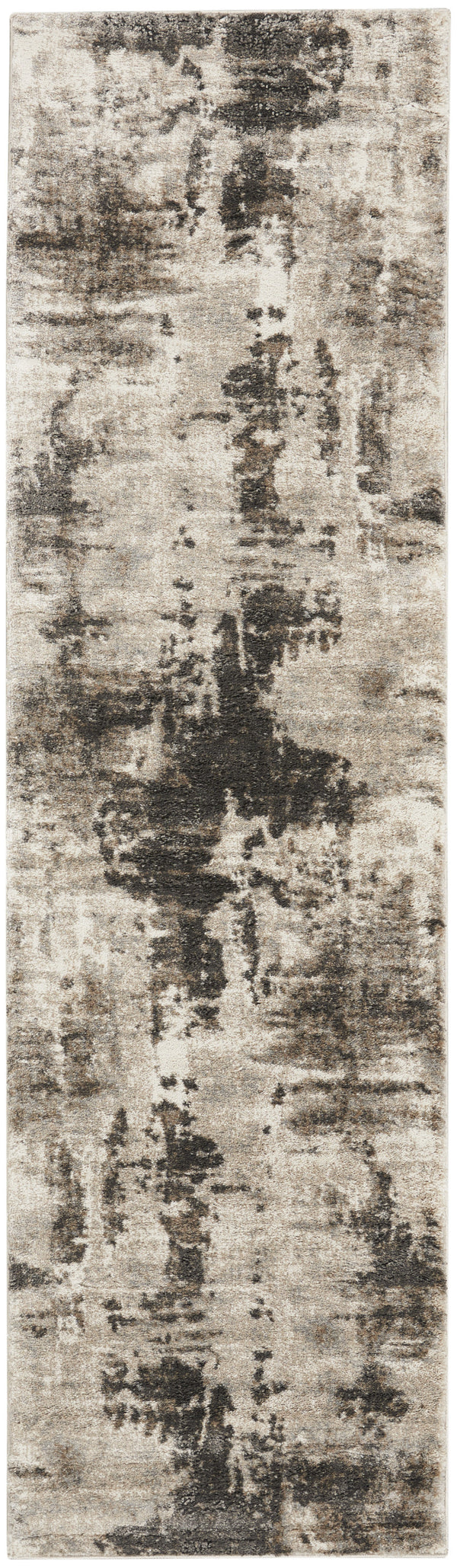 Homeroots 8' Tan Abstract Power Loom Runner Rug  Polypropylene 569647