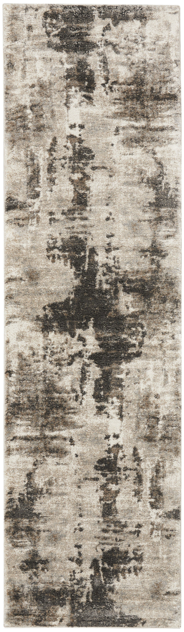 Homeroots 8' Tan Abstract Power Loom Runner Rug  Polypropylene 569647