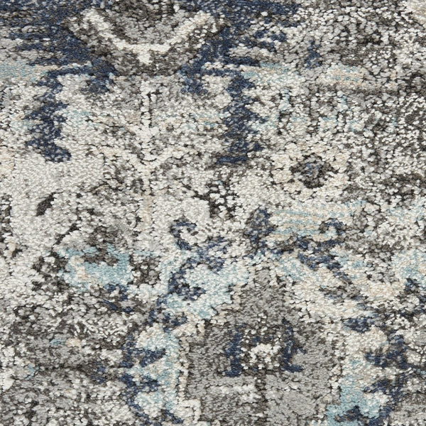 HomeRoots 4' Elegant Gray Floral Distressed Area Rug - Timeless Design for Living Rooms, Bedrooms & More 4' X 6' 569650