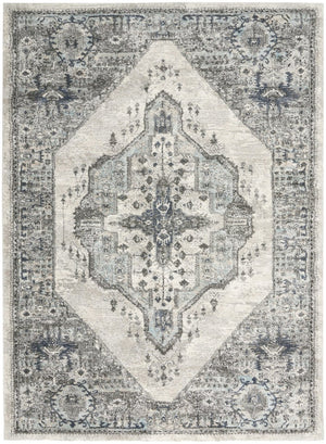 HomeRoots 4' Elegant Gray Floral Distressed Area Rug - Timeless Design for Living Rooms, Bedrooms & More 4' X 6' 569650