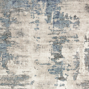 Homeroots 4' X 6' Blue Abstract Power Loom Area Rug  Polypropylene 569651