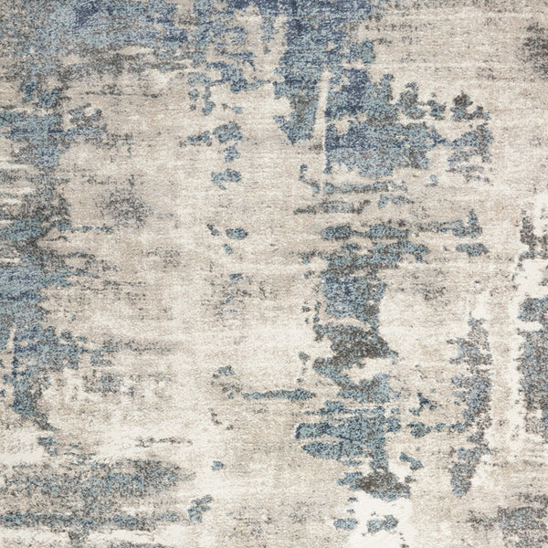 Homeroots 4' X 6' Blue Abstract Power Loom Area Rug  Polypropylene 569651