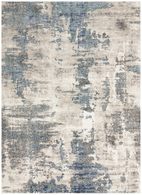 Homeroots 4' X 6' Blue Abstract Power Loom Area Rug  Polypropylene 569651