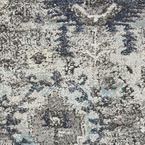 HomeRoots 5' Gray Floral Power Loom Area Rug - Vintage-Inspired Design for Timeless Elegance in Any Room 5' X 7' 569654