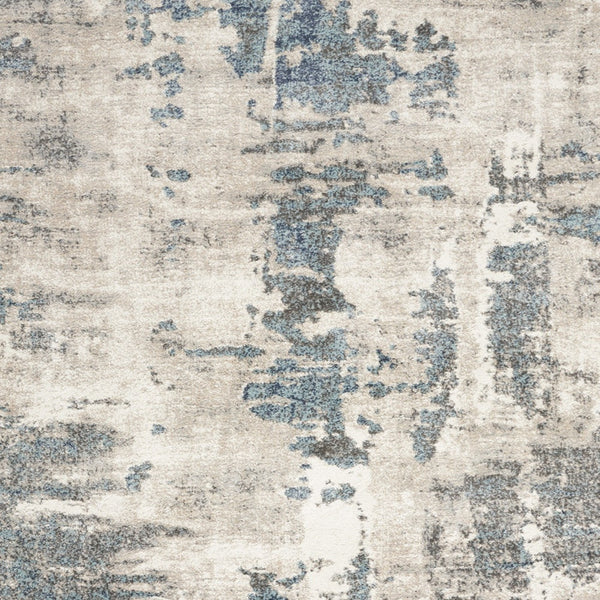 Homeroots 5' X 7' Blue Abstract Power Loom Area Rug  Polypropylene 569655