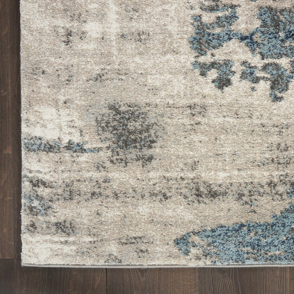 HomeRoots 8' Blue Abstract Power Loom Area Rug - Modern Design, Soft Comfort for Living Rooms & Bedrooms 8' X 10' 569658