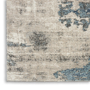HomeRoots 8' Blue Abstract Power Loom Area Rug - Modern Design, Soft Comfort for Living Rooms & Bedrooms 8' X 10' 569658