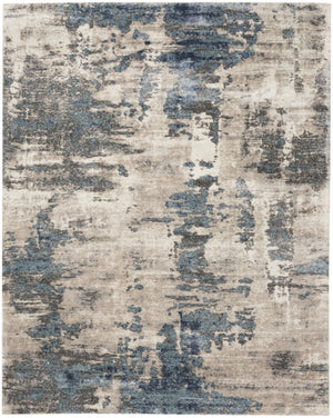 HomeRoots 8' Blue Abstract Power Loom Area Rug - Modern Design, Soft Comfort for Living Rooms & Bedrooms 8' X 10' 569658