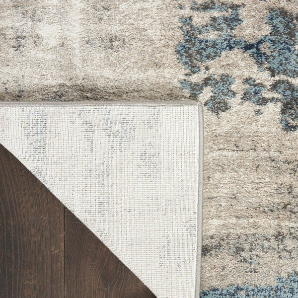 HomeRoots 8' Blue Abstract Power Loom Area Rug - Modern Design, Soft Comfort for Living Rooms & Bedrooms 8' X 10' 569658