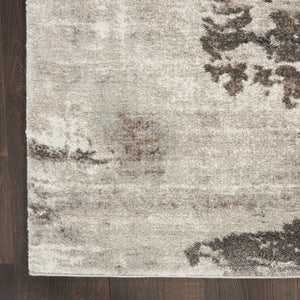 HomeRoots 5' Tan Abstract Area Rug - Modern Power Loomed Design for Soft Comfort and Effortless Style in Any Room 8' X 10' 569659