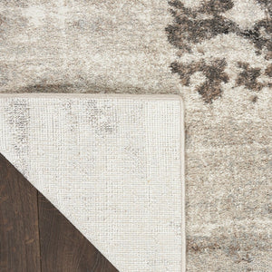 HomeRoots 5' Tan Abstract Area Rug - Modern Power Loomed Design for Soft Comfort and Effortless Style in Any Room 8' X 10' 569659