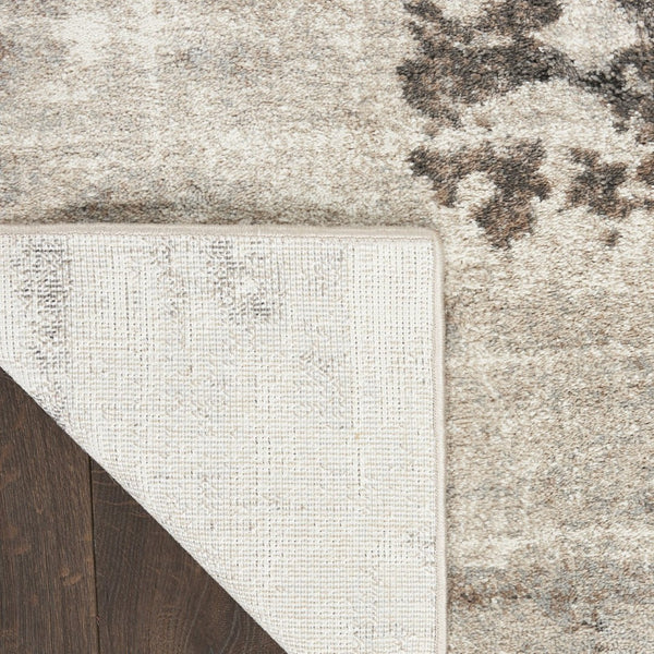 HomeRoots 5' Tan Abstract Area Rug - Modern Power Loomed Design for Soft Comfort and Effortless Style in Any Room 8' X 10' 569659