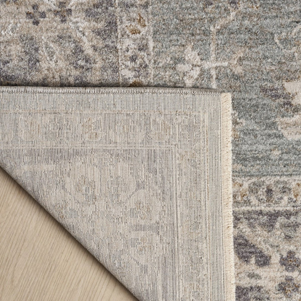HomeRoots 10' Blue Floral Power Loom Distressed Rug - Vintage Charm for Hallways with Durable, Easy-Care Design 10' Runner 569660