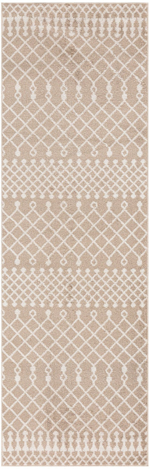 HomeRoots 10' Brown Floral Power Loomed Vintage-Inspired Runner Rug for Hallways and Entryways, Durable Charm 4' X 6' 569666