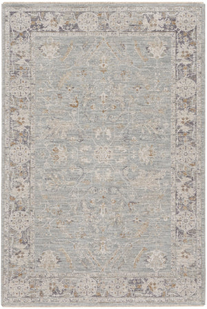 Homeroots 5' X 8' Blue Floral Power Loom Distressed Area Rug  Polyester 569668