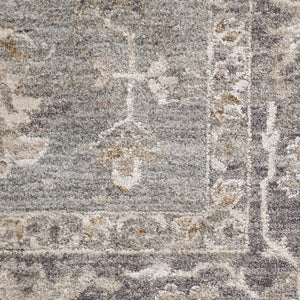 HomeRoots 10' Blue Floral Power Loom Distressed Rug - Vintage Charm for Hallways with Durable, Easy-Care Design 5' X 8' 569668