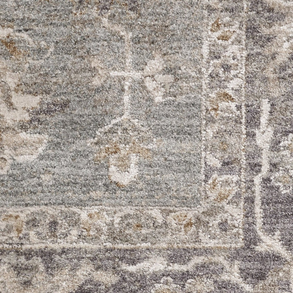 HomeRoots 10' Blue Floral Power Loom Distressed Rug - Vintage Charm for Hallways with Durable, Easy-Care Design 5' X 8' 569668